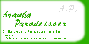 aranka paradeisser business card